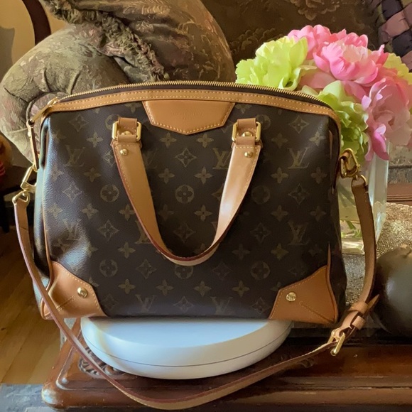 Louis Vuitton Handbags - Louis Vuitton Brown Monogram Satchel with Tan Trim